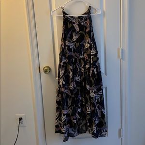 Black pink and green dress